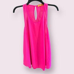 James Lacroix neon pink sheer tank size large‎